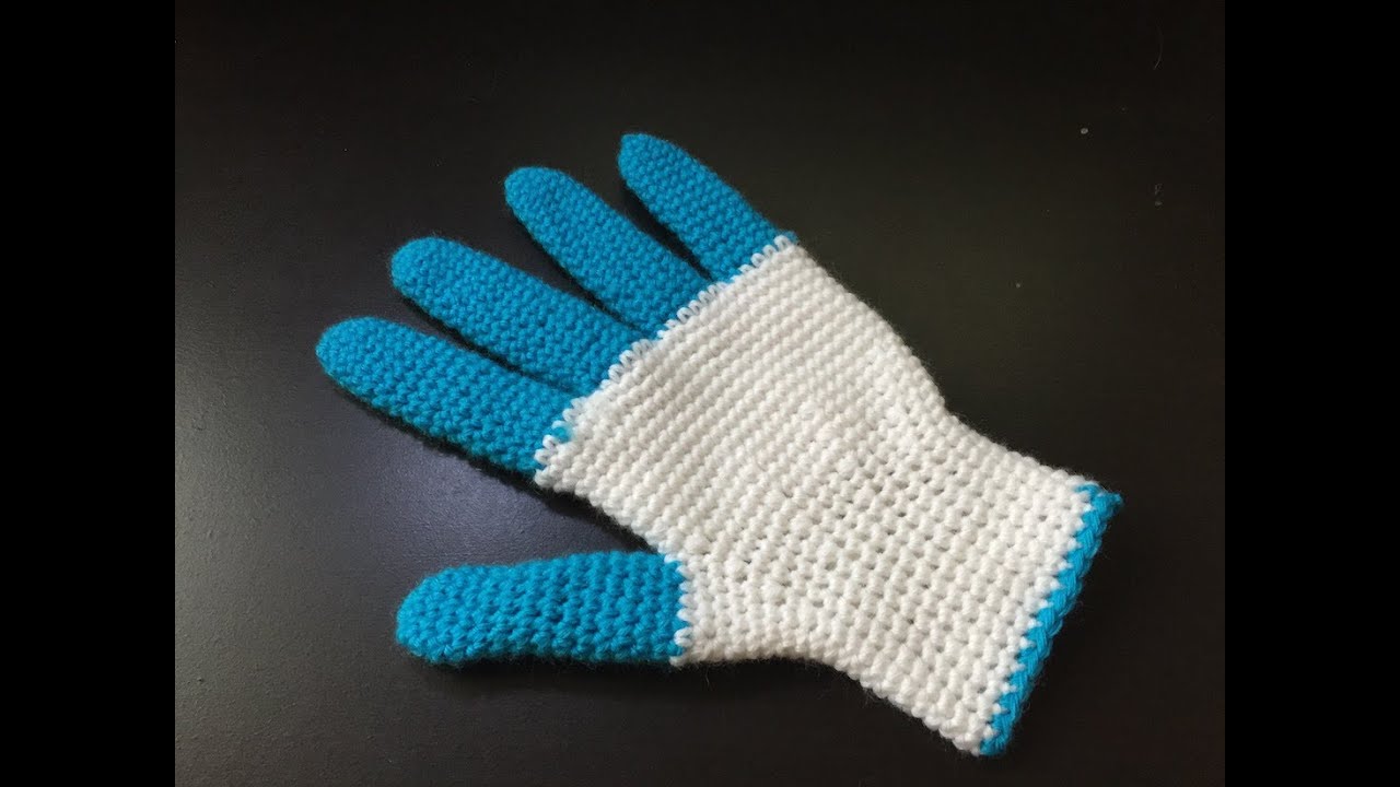 Tuto gants facile au crochet spécial gaucher