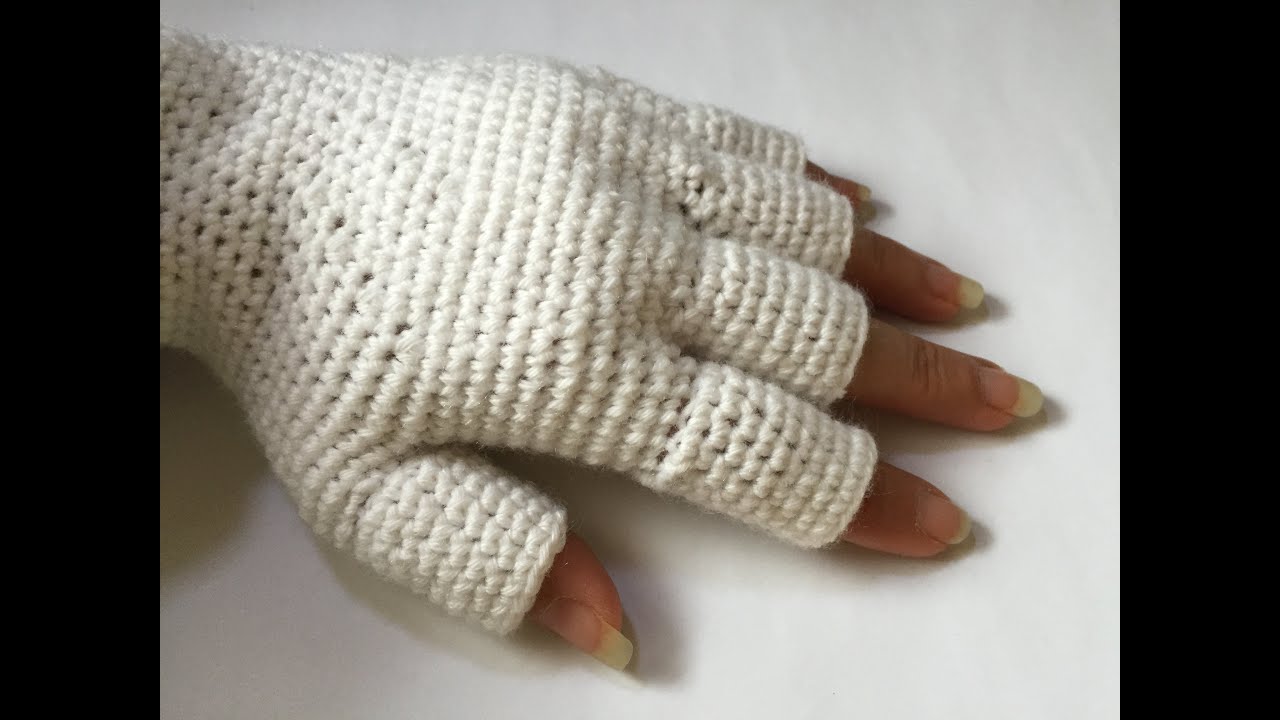 Tuto gants avec demi doigts au crochet