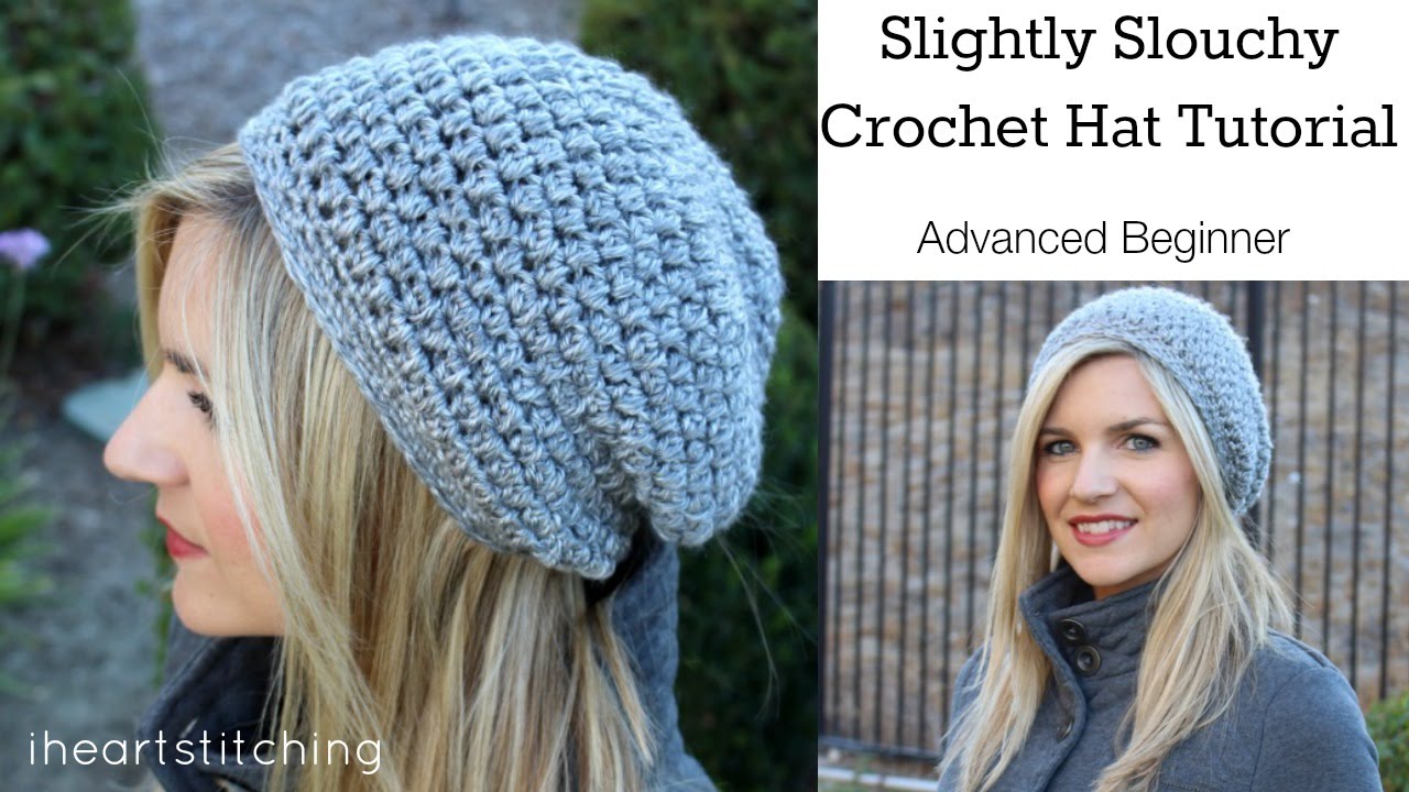 Slightly Slouchy Crochet Hat Tutorial